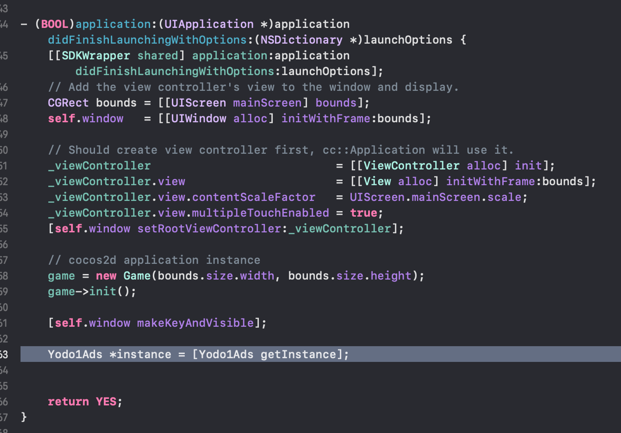 iOS SDK Initialization